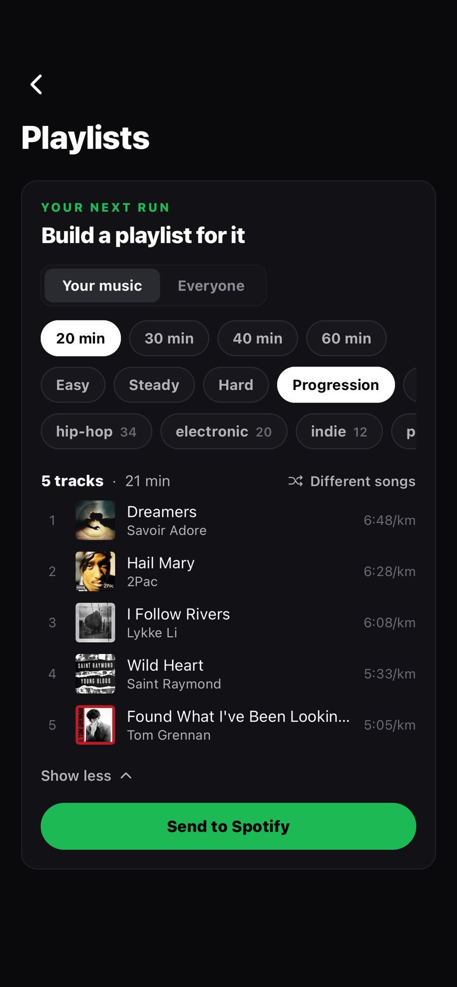 The playlist builder